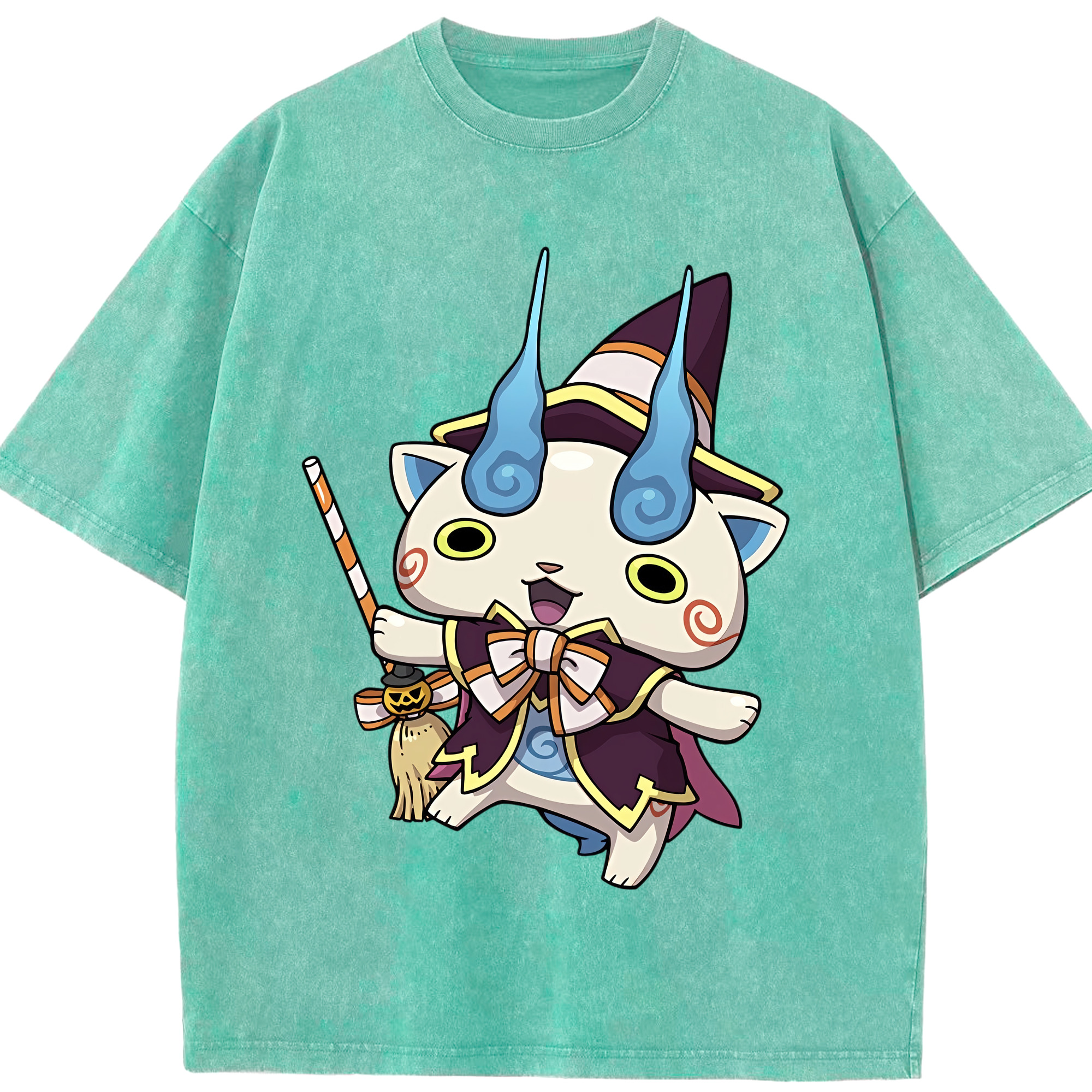 （画像用） 妖怪ウォッチ Yo-kai Watch 綿100% ヴィンテージ風 半袖Tシャツ（フロントプリント）